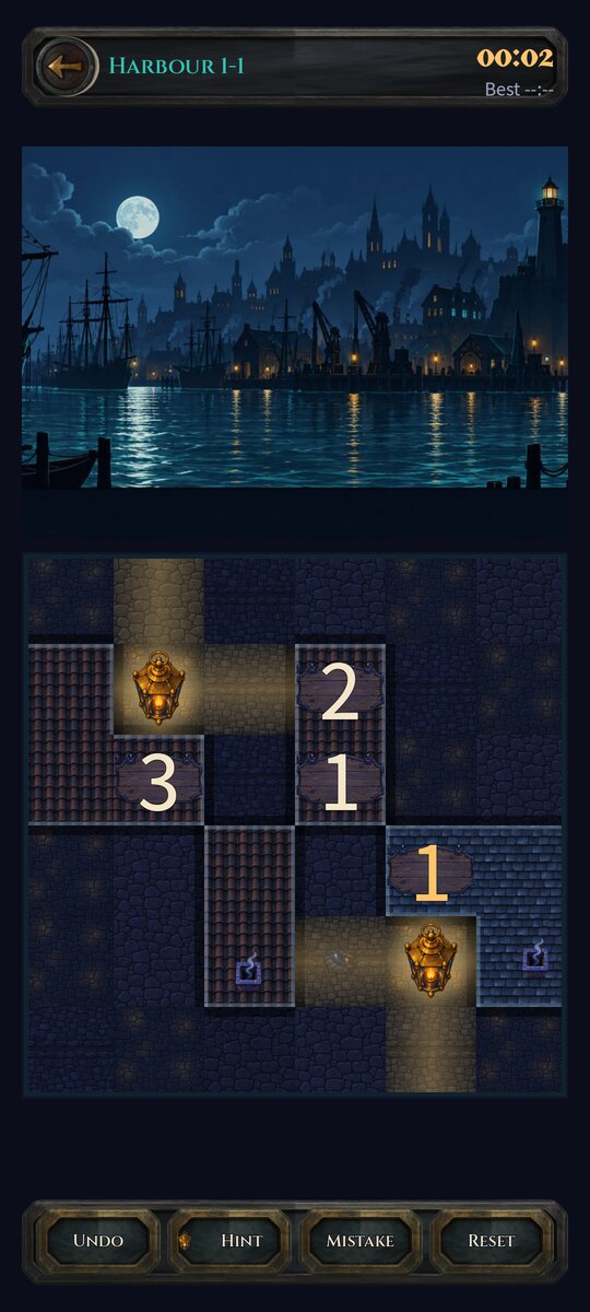 Placing lanterns on the board